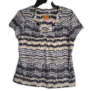 Women's Ruby Rd. Petite Beaded Top Blouse Size PM